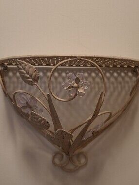 Metal Wall Shelf Cream Color